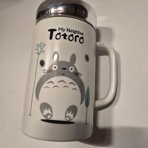 Studio Ghibli My Neighbor Totoro Ceramic Mug w/ Insulated Lid – Cute Anime Coffe